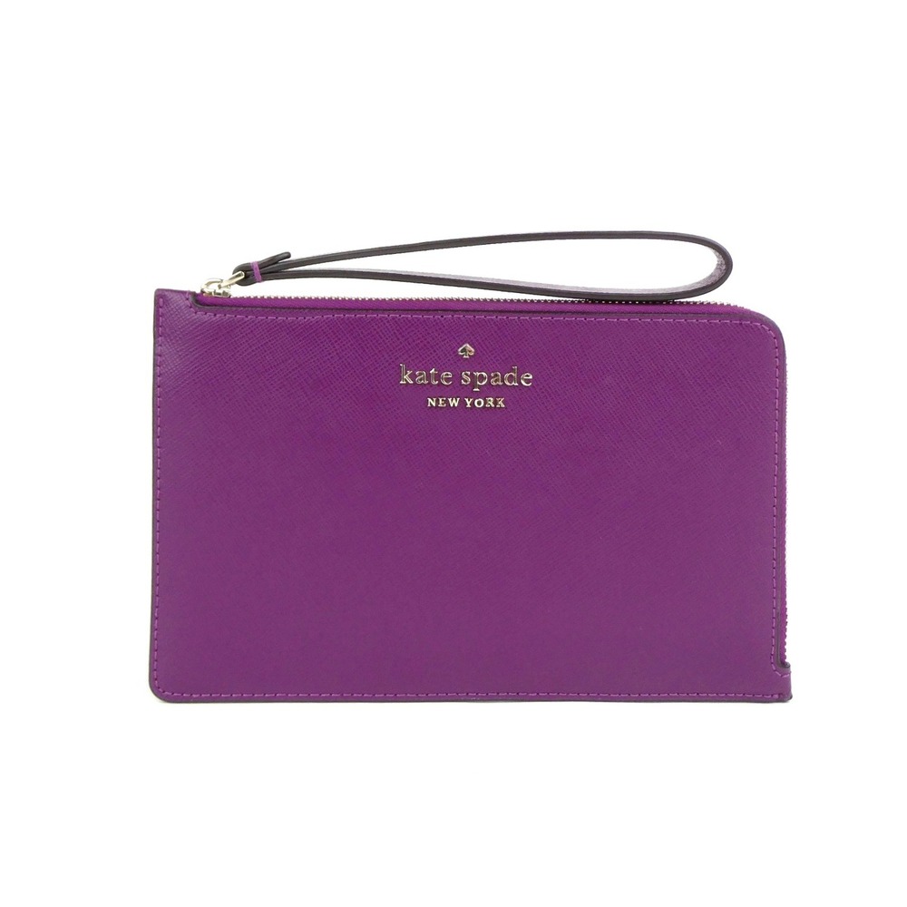 kate spade new york purple leather wristlet